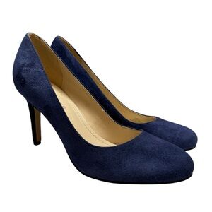 Marc Fisher Chris2 Suede pumps heels navy blue shoes women’s 7.5 M career office
